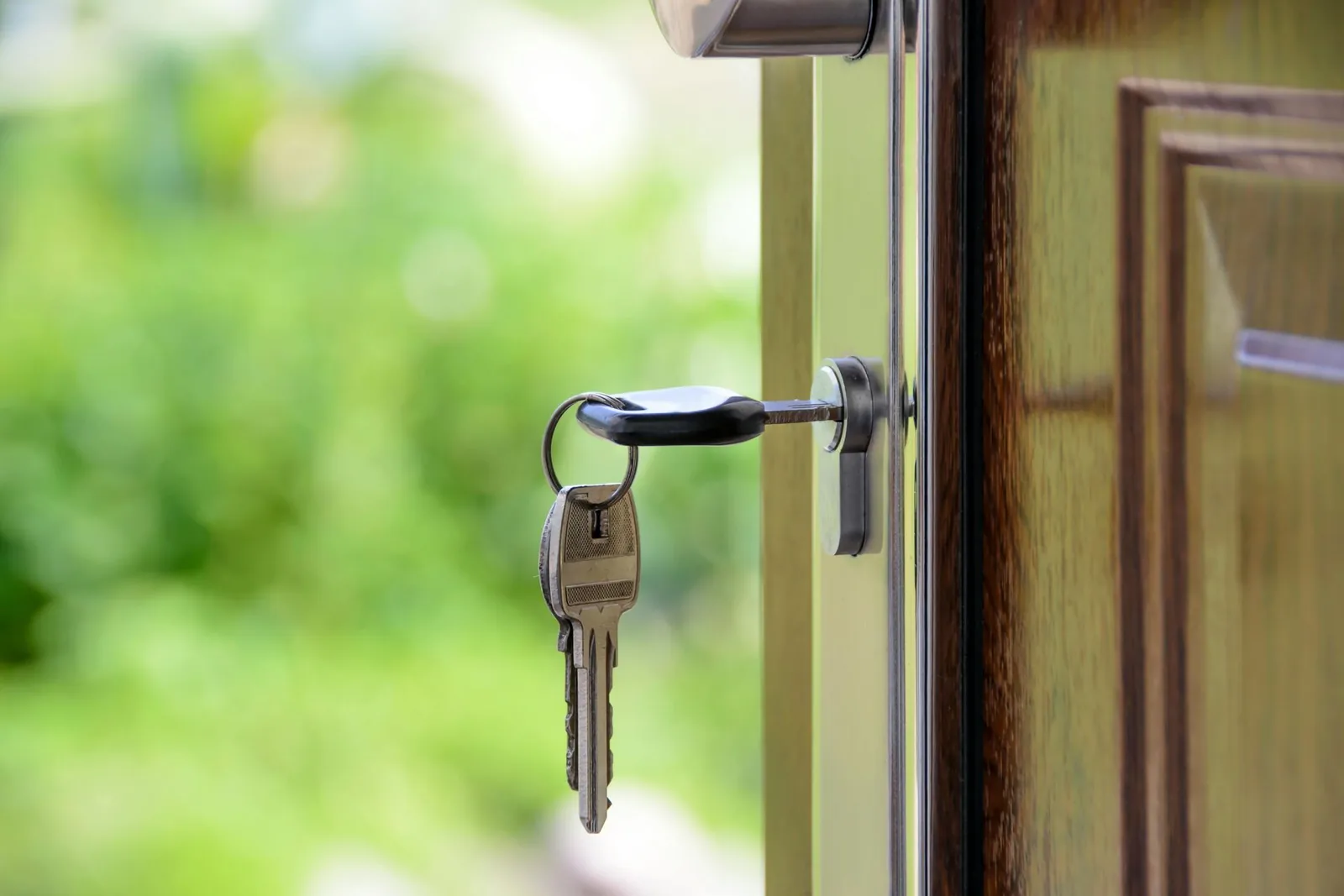 House keys in the front door of a Huntsville home
